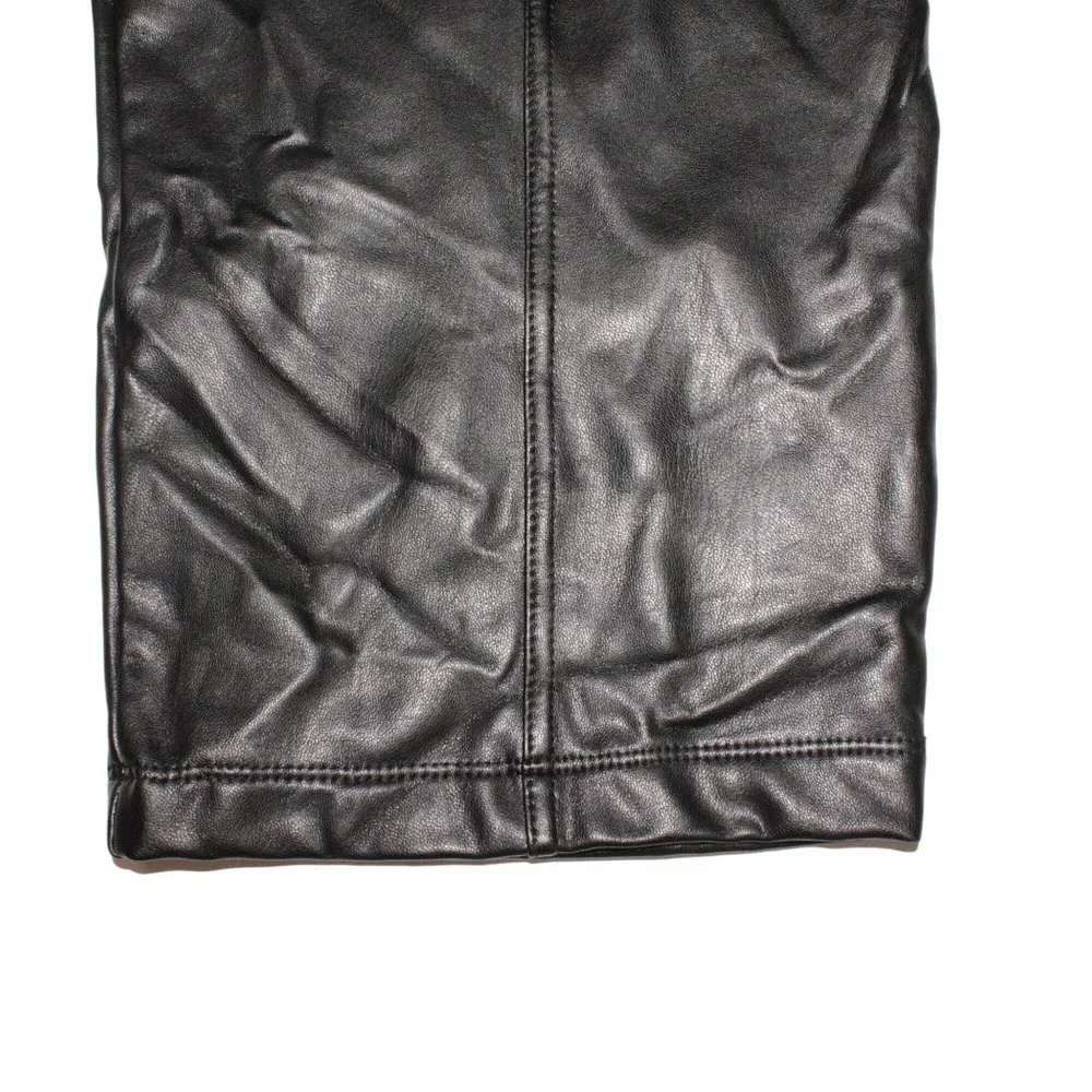 Joie Pants Sz M Womens Faux Leather High Rise Belted Waist Ankle Tummy Control - Picture 5 of 7